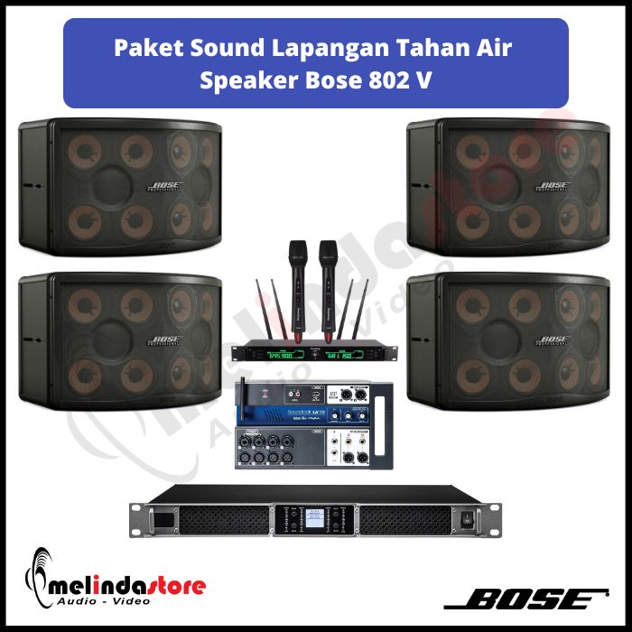Paket Sound Lapangan Upacara Speaker Bose 802 V | 4 Speaker (Waterproof)